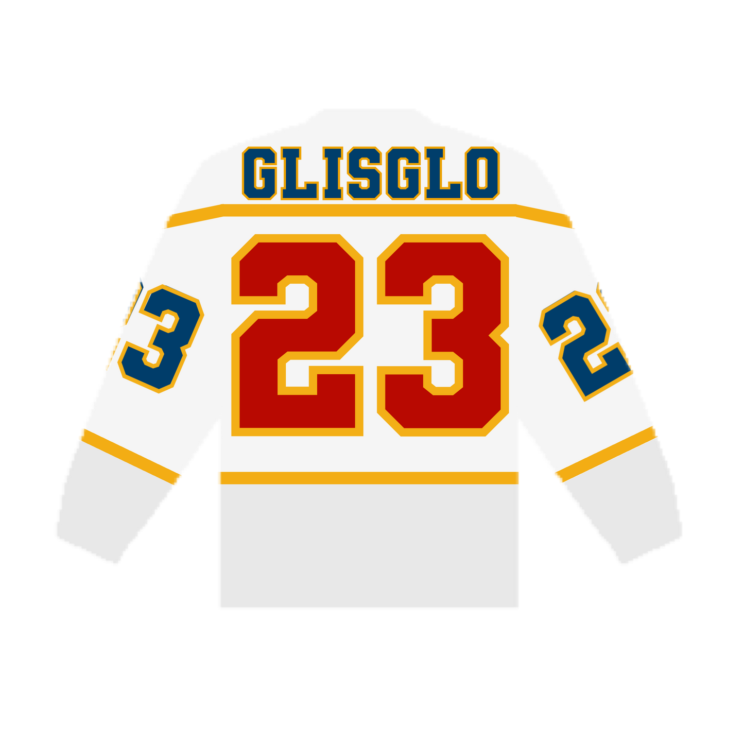 WHITE GLISGLO HOCKEY JERSEY
