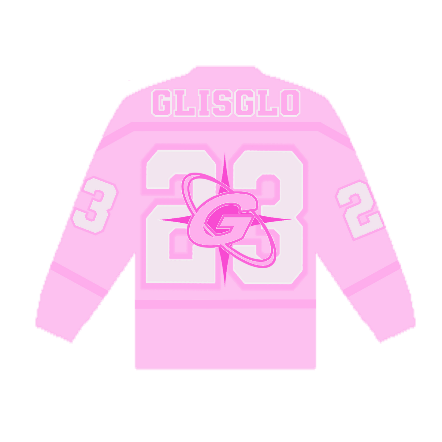 (2) PINK GLISGLO HOCKEY JERSEY