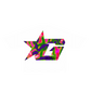 (2) GLISGLO DIFFERENT LOGO WHITE OVERSIZED CROPPED TEE