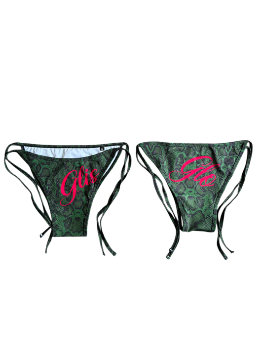Green Snake Skin Bikini Bottom